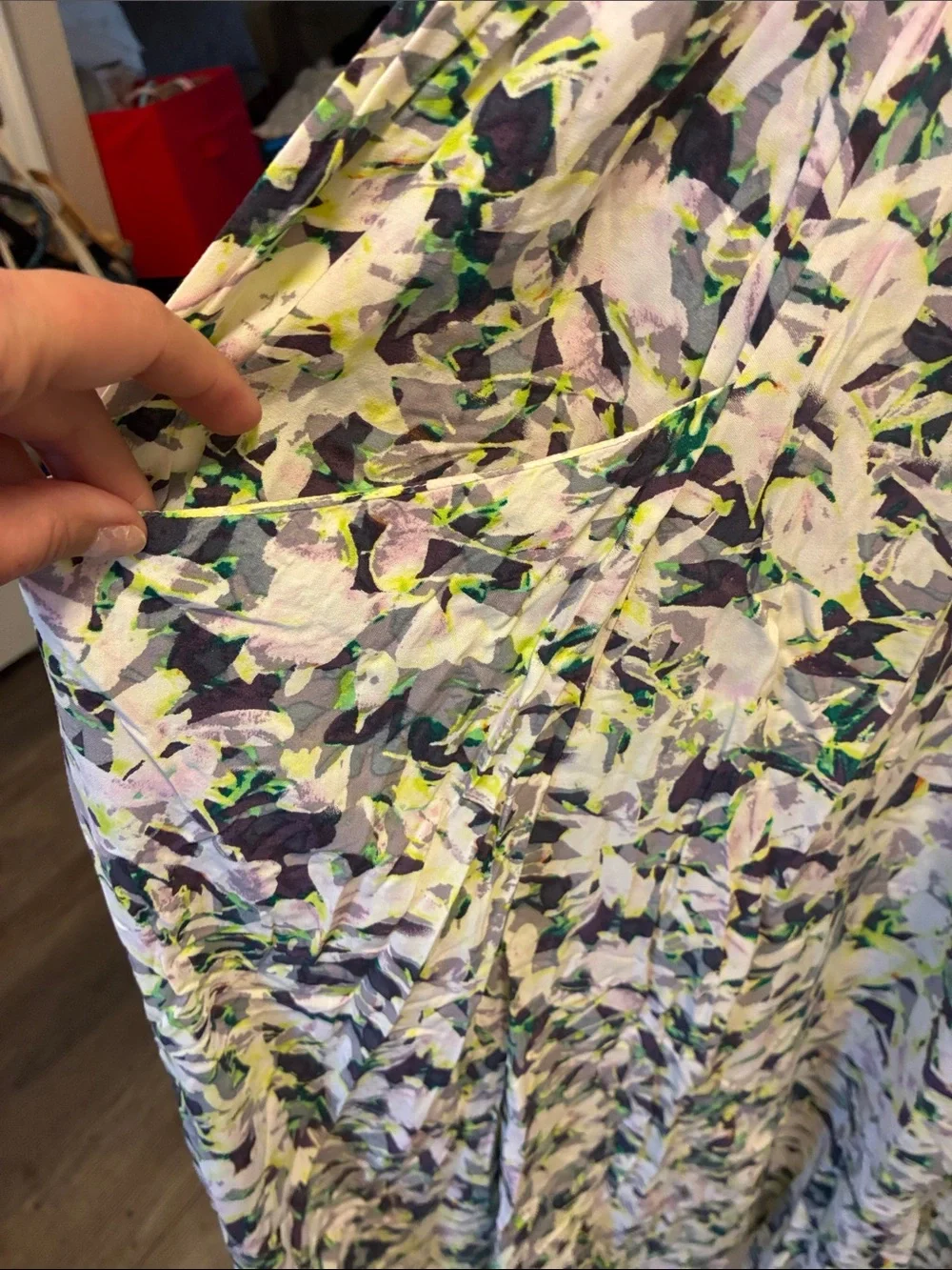 Cabi Margherita Floral Print Strappy Midi Dress with pockets